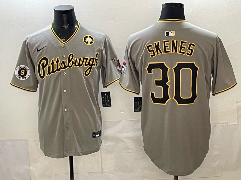 Men Pittsburgh Pirates #30 Skenes Grey Game 2026 Nike MLB Jersey->pittsburgh pirates->MLB Jersey